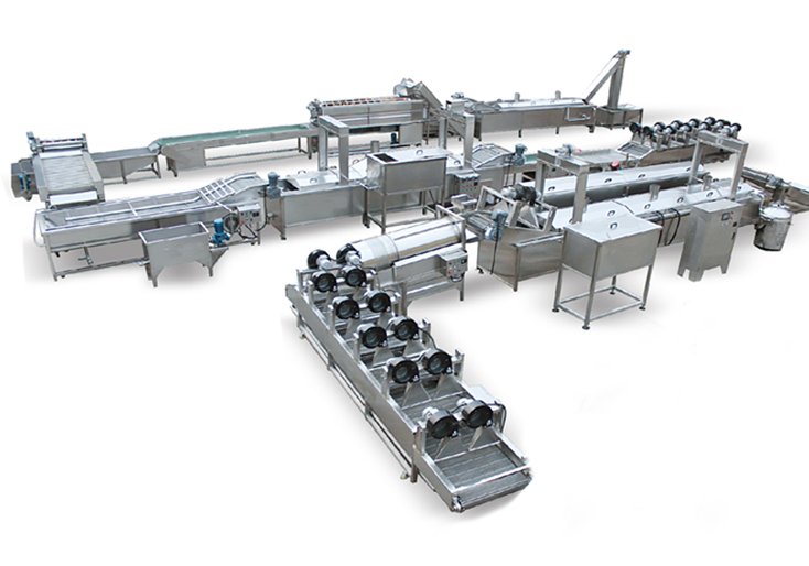 薯片(條)連續(xù)油炸生產(chǎn)線(xiàn)Potato chip (strip) continuous frying production line